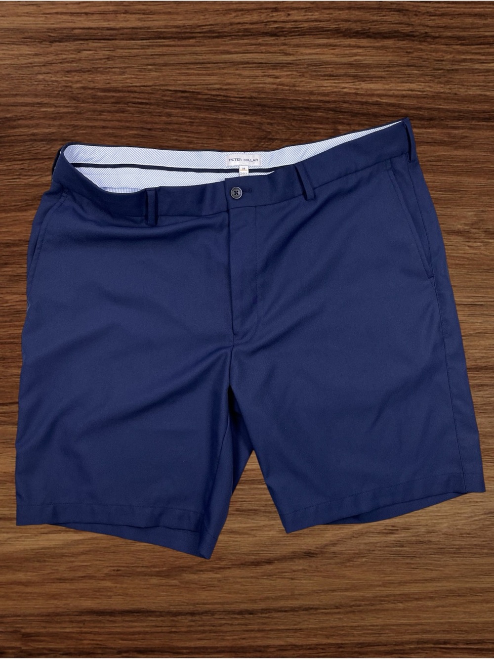 Peter Millar Salem Classic Fit Navy Blue Performance Shorts. Size 38
